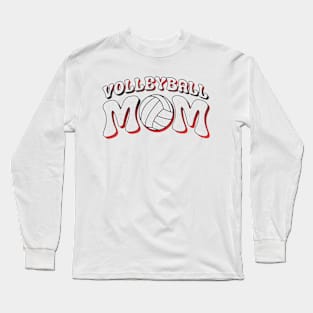 Volleyball Mom Halftone Retro Long Sleeve T-Shirt